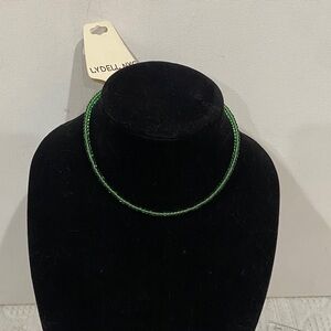 Lydell NYC Green Beaded Choker Necklace NWT